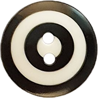KF Button - Target Black 15mm