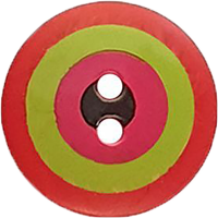 KF Button - Target Red 15mm