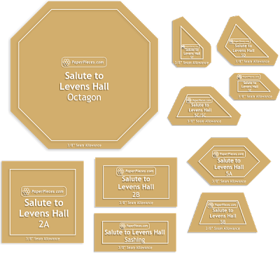 Kim`s Salute to Levens Hall Acrylic Templates (3/8” seam allowance) 